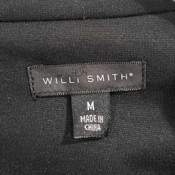 Willi Smith Black Knit One Button Blazer Size Medium - Picture 4 of 9